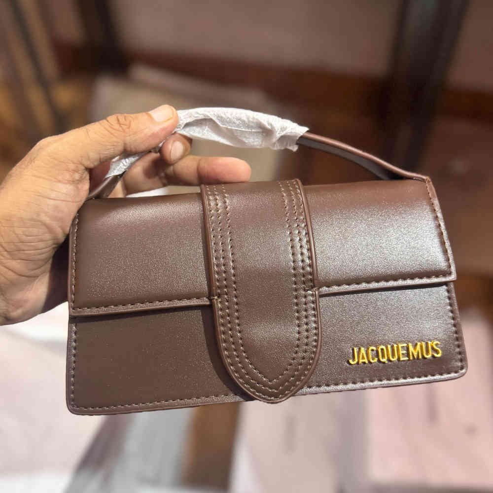 Jacquemus Le Bamino Dark Brown Sling Bag-thumb-0