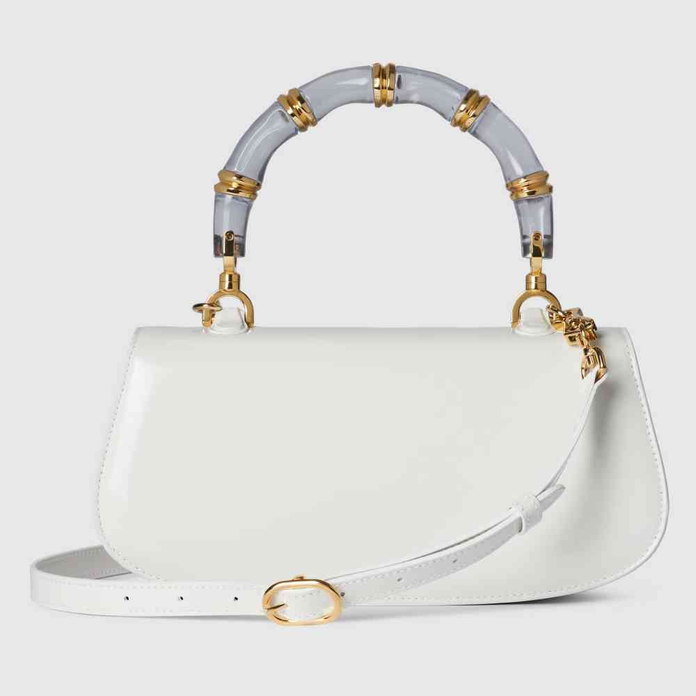 Gucci Diva Bamboo White Medium Handbag-thumb-1