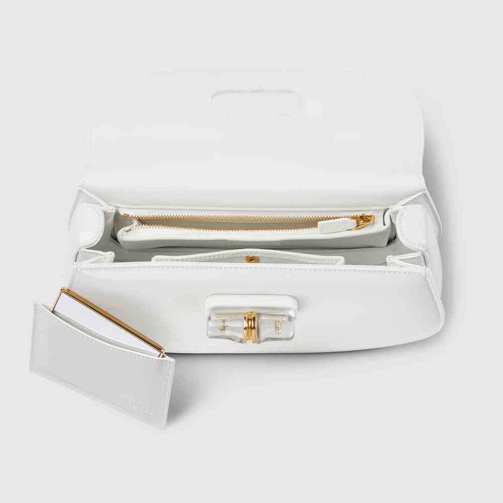 Gucci Diva Bamboo White Medium Handbag-thumb-7