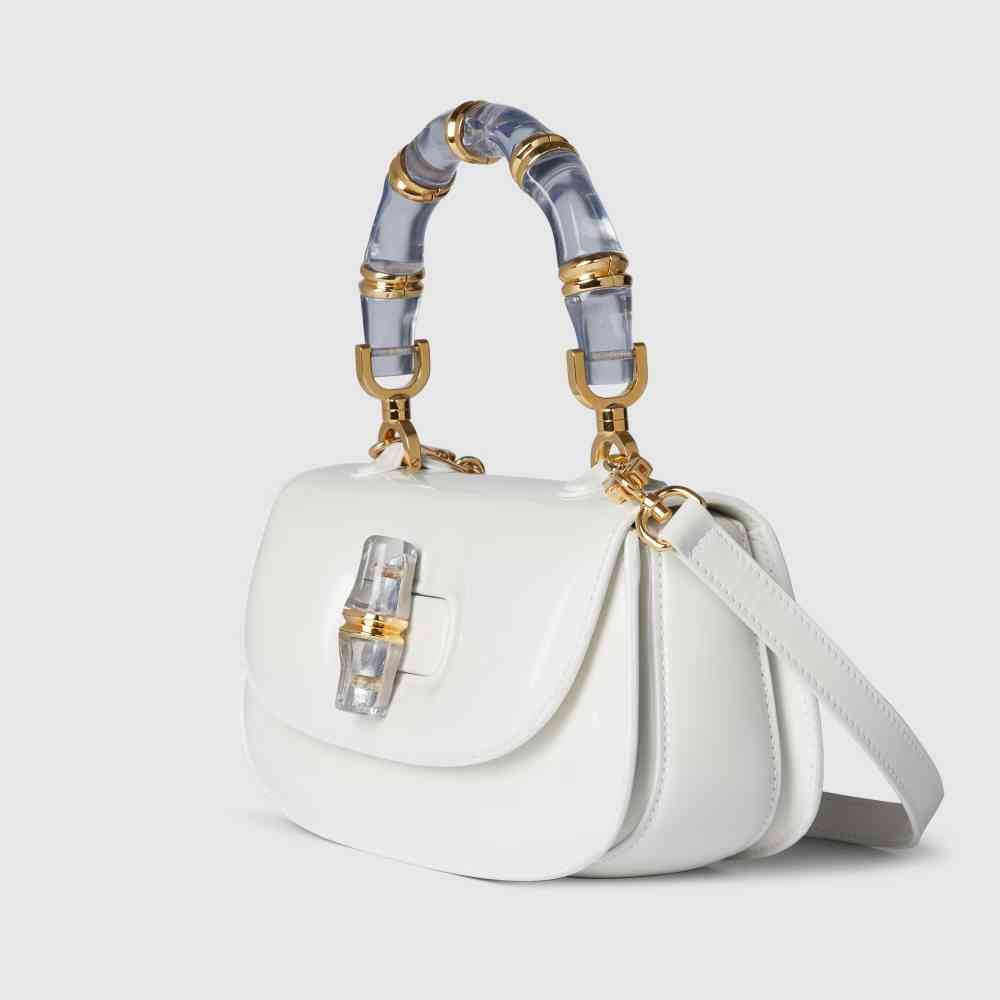 Gucci Diva Bamboo White Medium Handbag-thumb-2