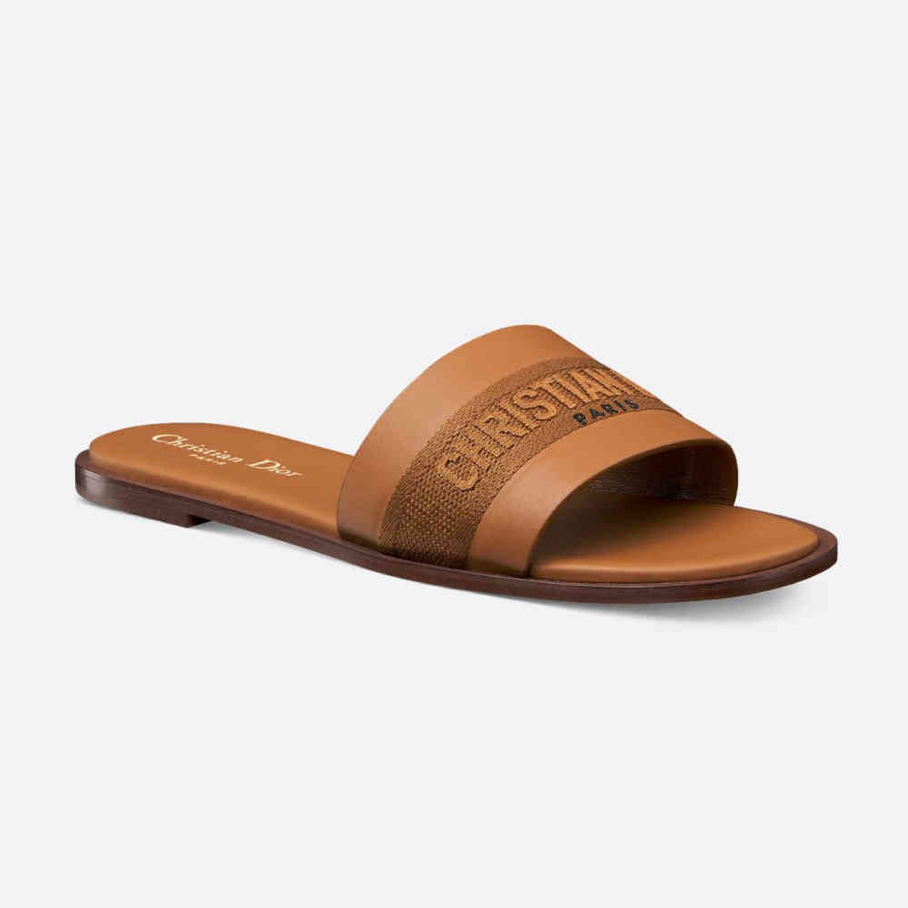 Dior Brown Premium Quality Women's Flat Sandals-1