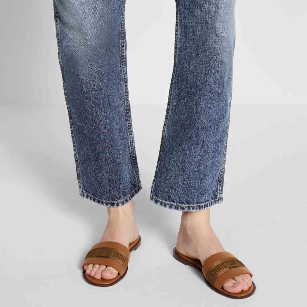 Dior Brown Premium Quality Women's Flat Sandals-5