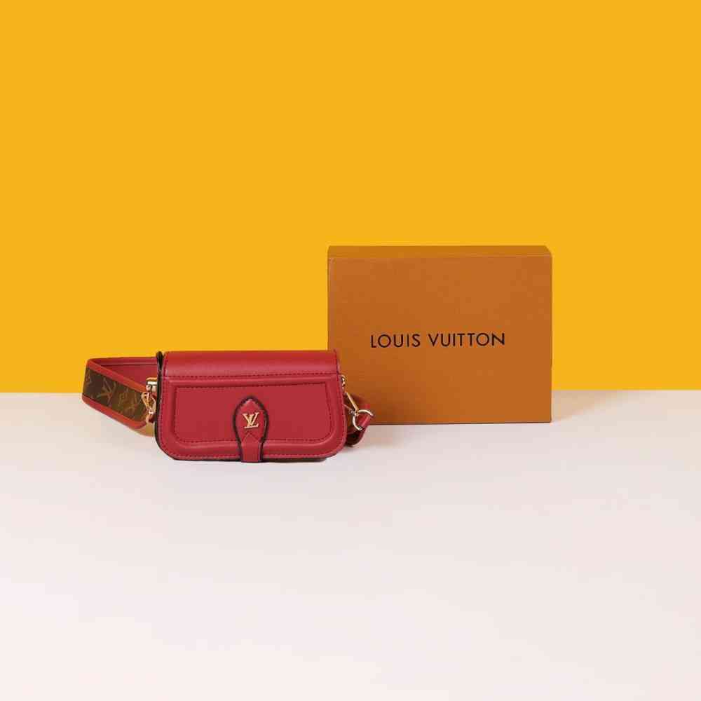 Louis Vuitton LV Canta Officer Red Sling Bag-thumb-2