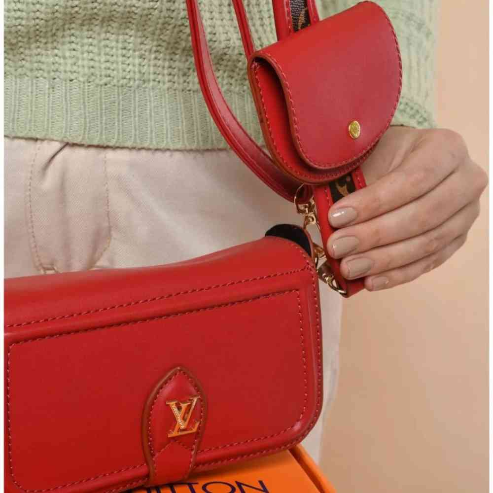 Louis Vuitton LV Canta Officer Red Sling Bag-thumb-1