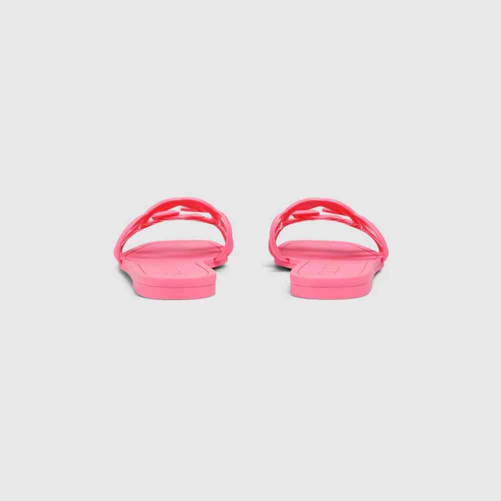 Gucci Pink Women's Interlocking G slide sandal-4