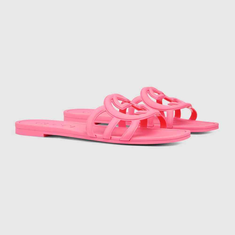 Gucci Pink Women's Interlocking G slide sandal-1
