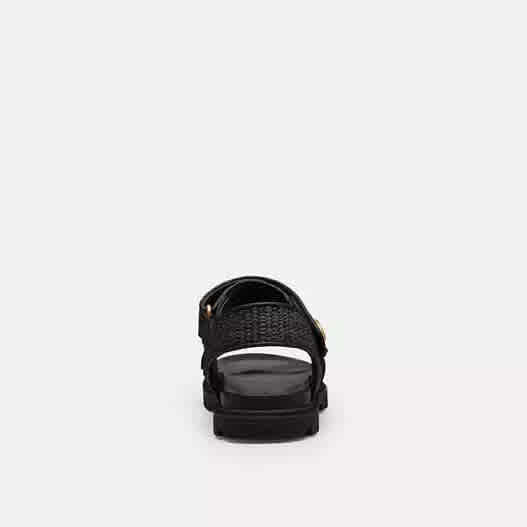 Coach Black Brynn Women's Flat Sandal-3