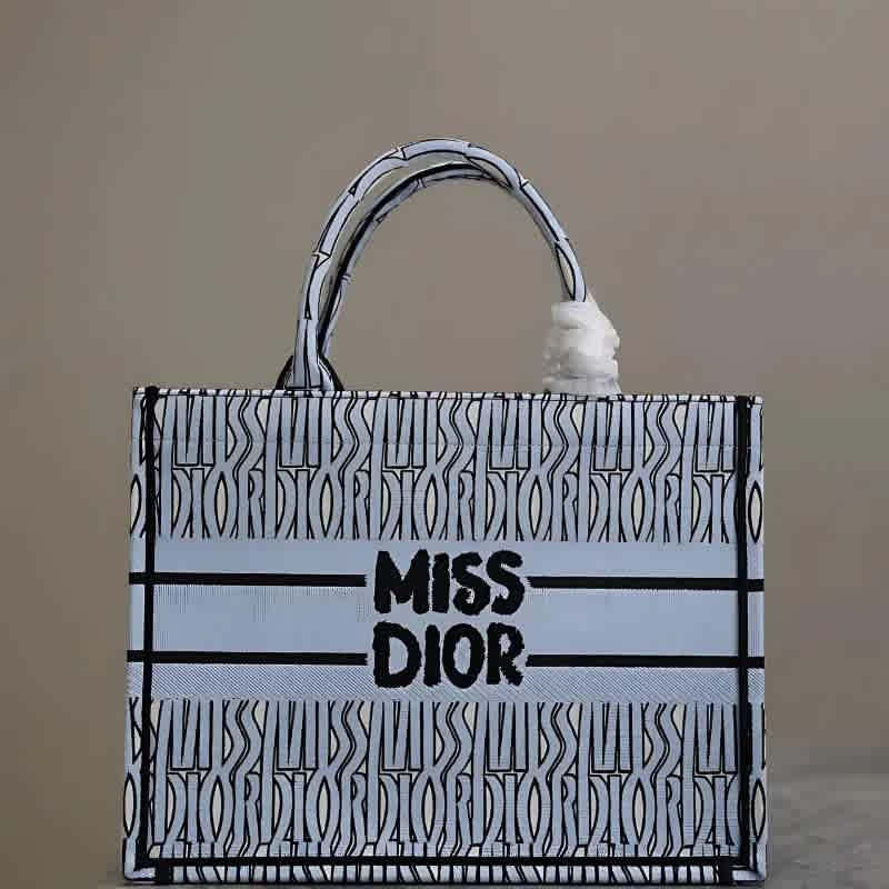 Miss Dior Book Blue Tote Bag-2