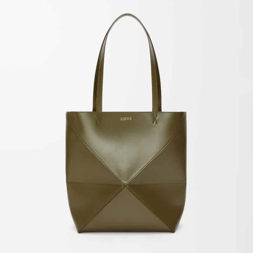 Green Loewe Puzzle Fold Black Bucket Bag