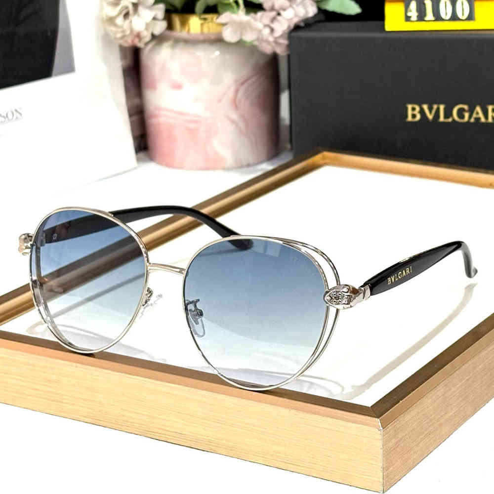 Blue Bvlgari BV6087B Magnifica UV Protected Oval Sunglasses