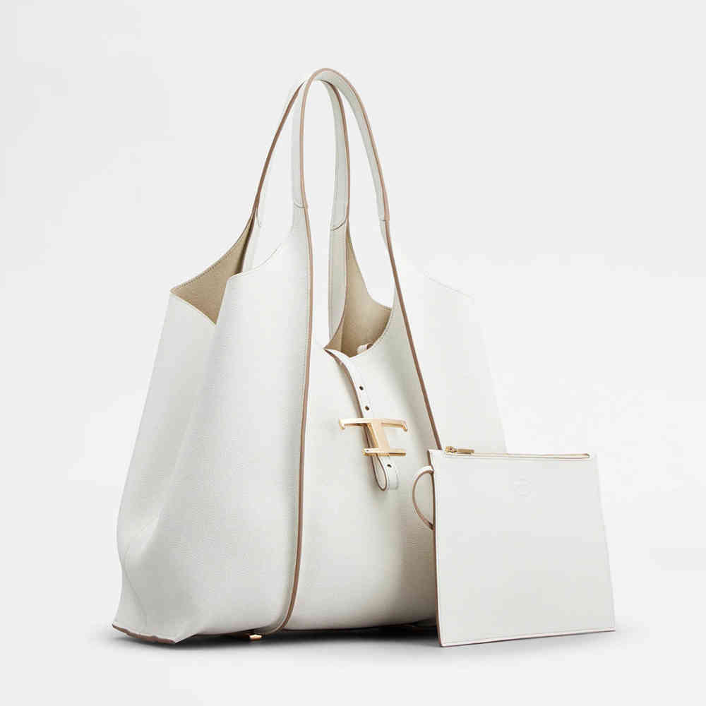 Tod's Timeless White Leather Shoulder Bag-1