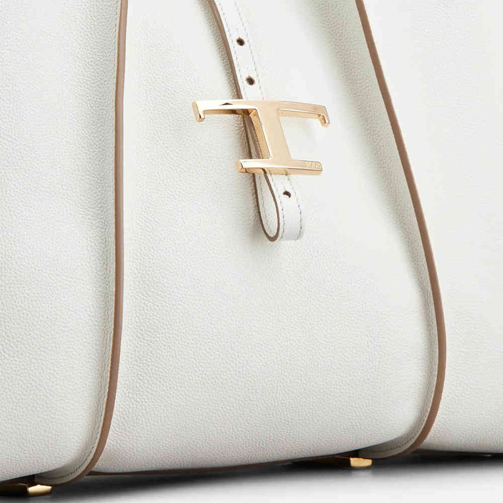Tod's Timeless White Leather Shoulder Bag-2