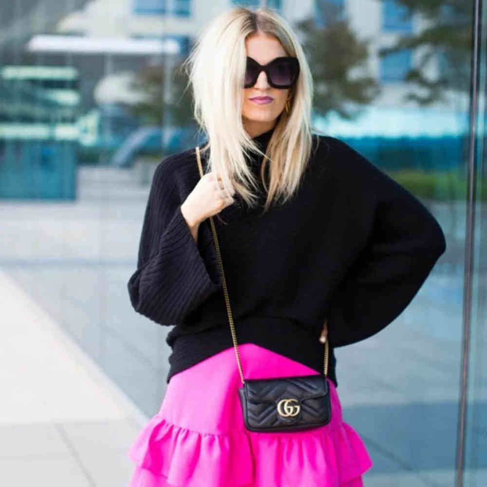 Gucci Black Super Mini Marmont Bag-10