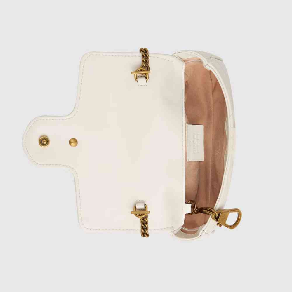 Gucci White Super Mini Marmont Bag-3