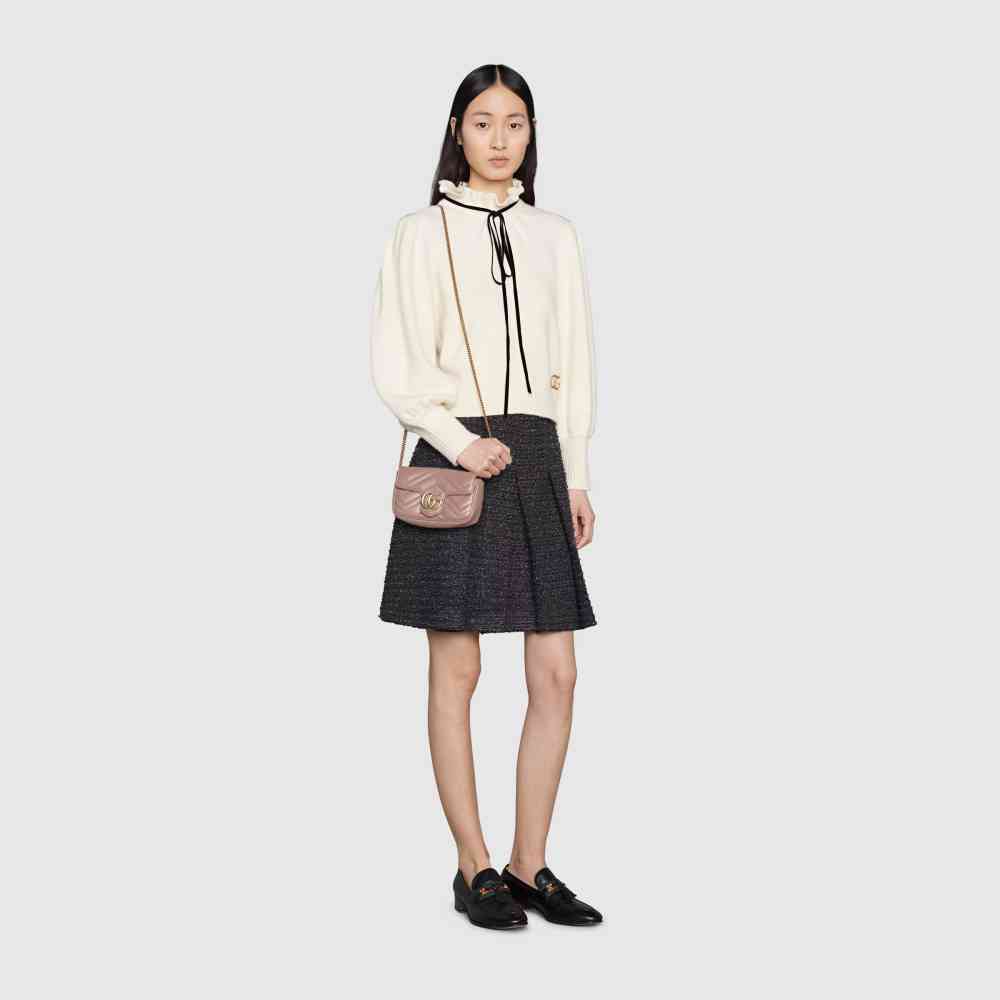 Gucci Beige Super Mini Marmont Bag-3