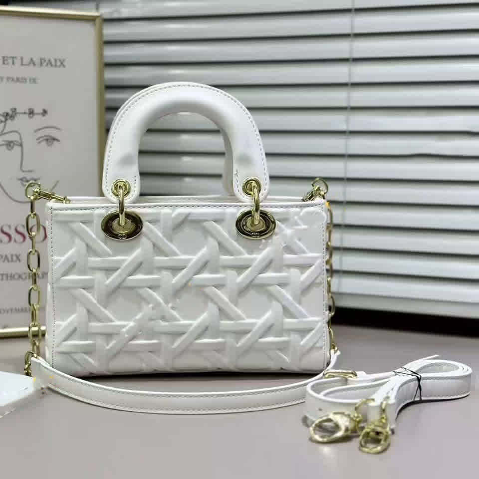 White Lady Dior D-Joy Graphic Powder Pink Handbag