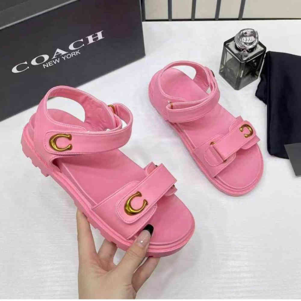 Coach Pink Brynn Women's Flat Sandal-thumb-2