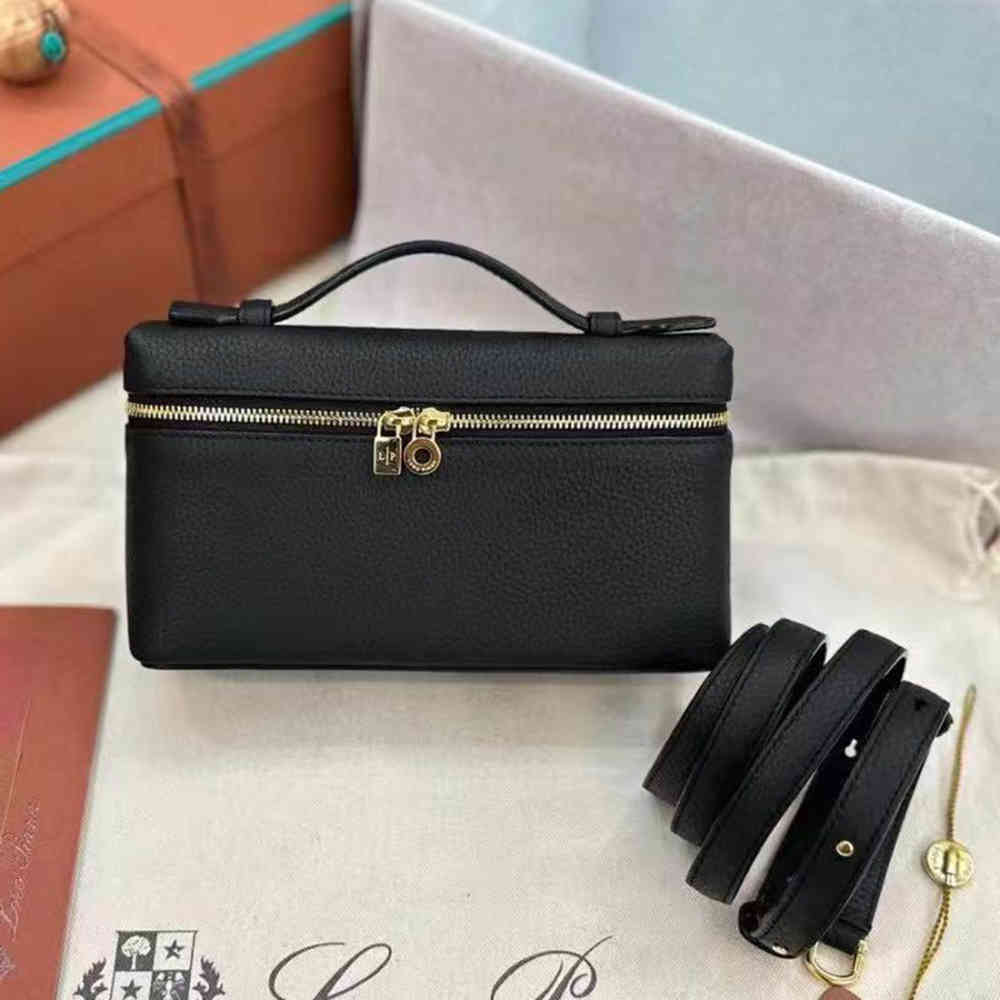 Black Loro Piana L19 Beige Handbag