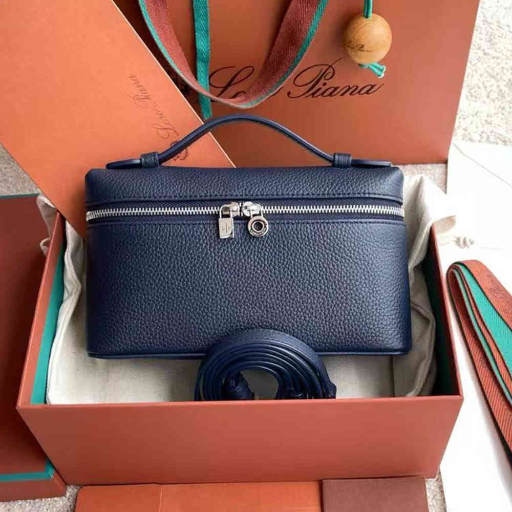 Blue Loro Piana L19 Beige Handbag