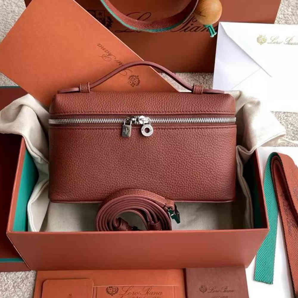 Brown Loro Piana L19 Beige Handbag