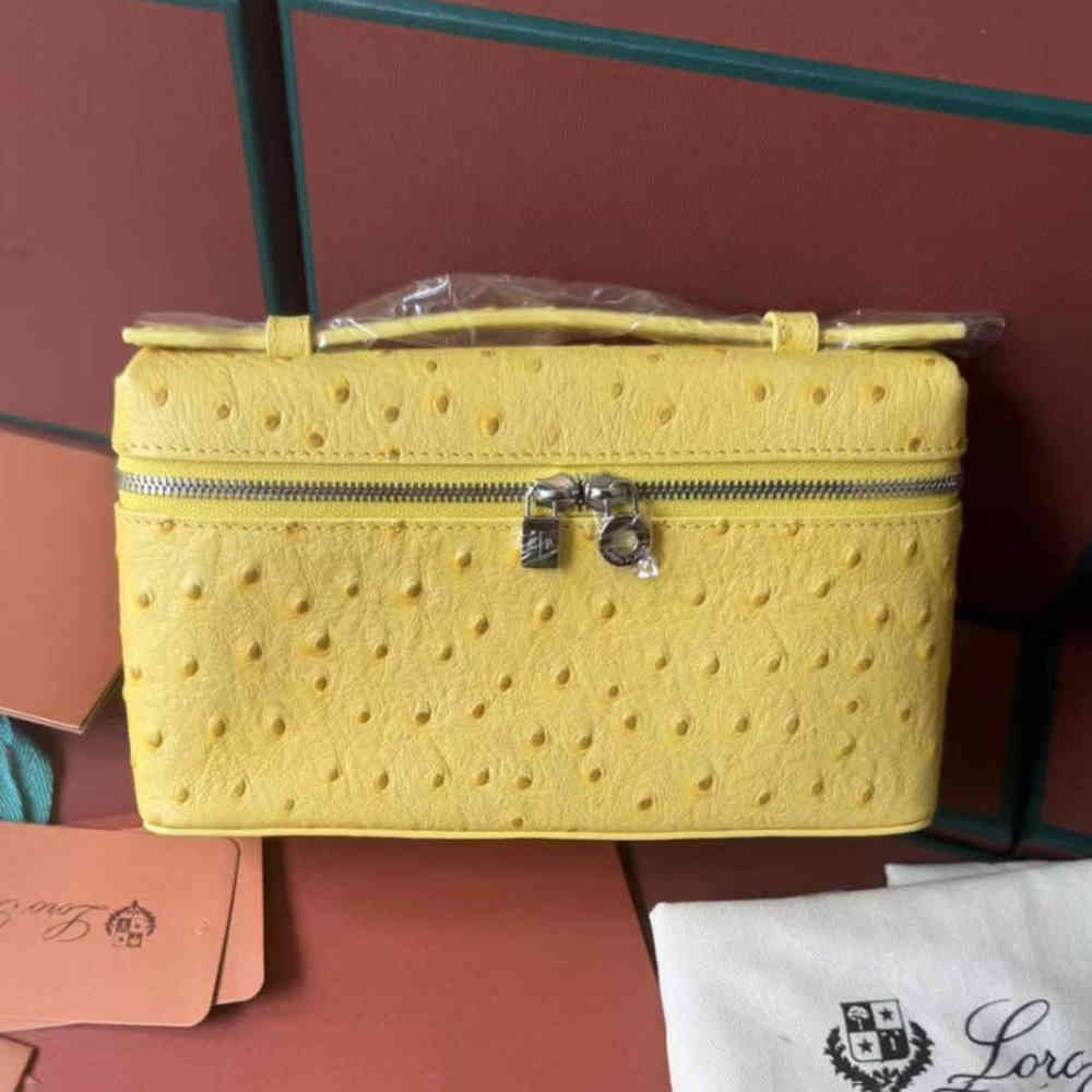 Yellow Loro Piana L19 Green Handbag