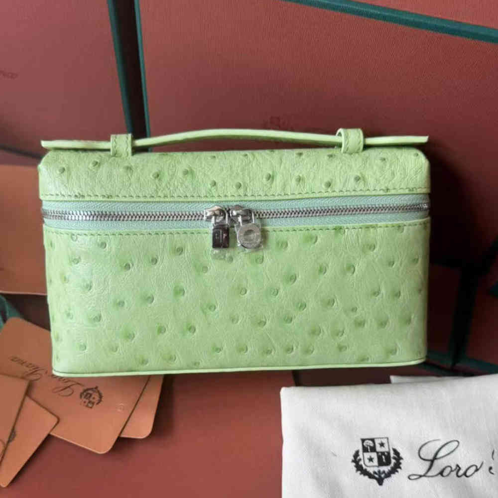Olive Green Loro Piana L19 Green Handbag