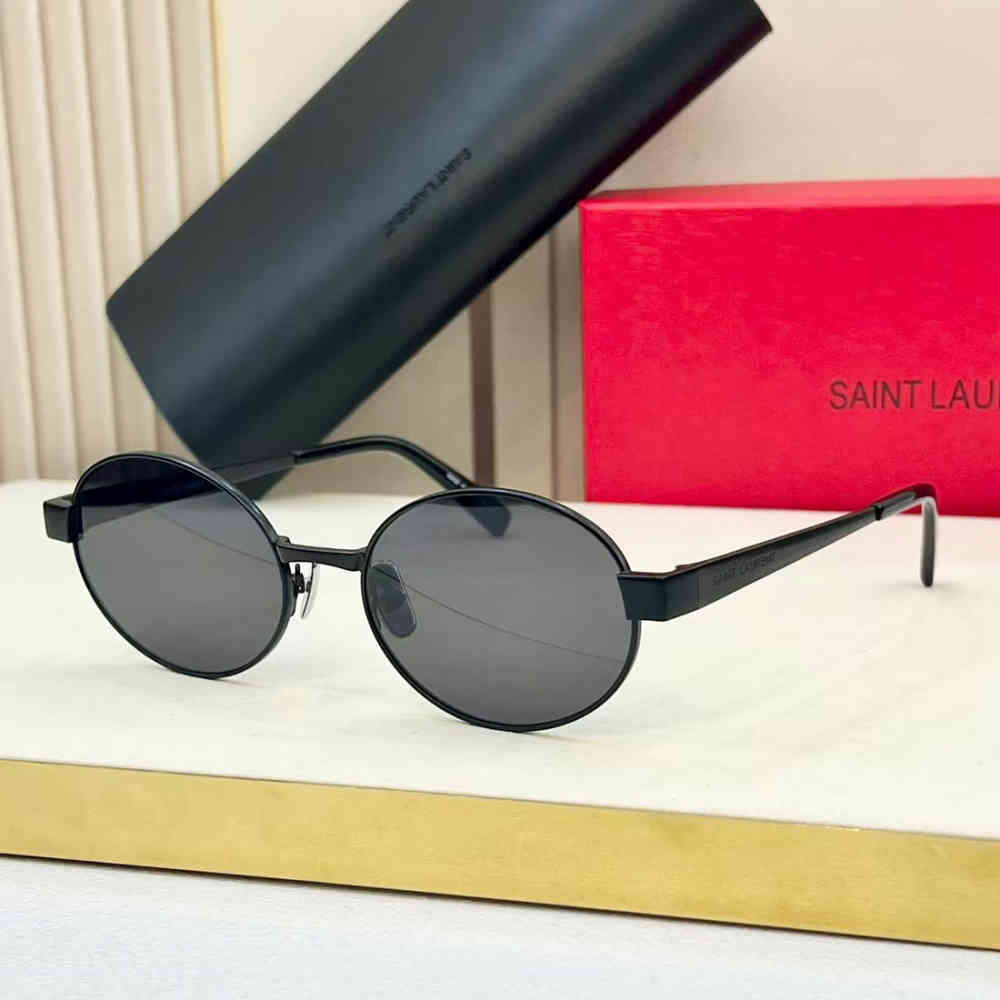 Black Saint Laurent Green Luxury Sunglasses