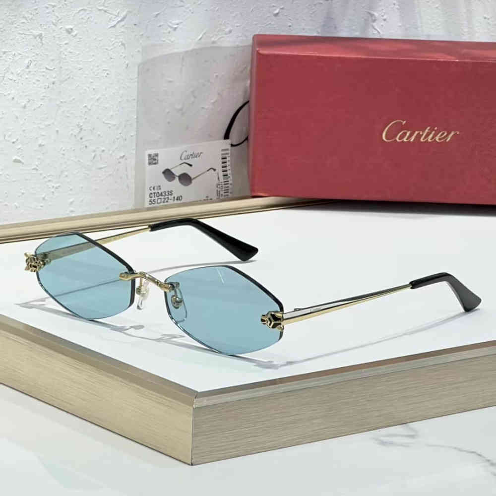 Blue Cartier Brown Luxury Sunglasses