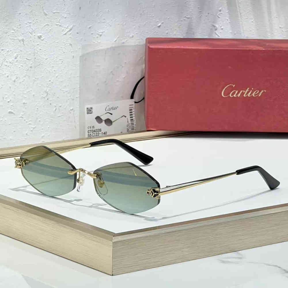 Green Cartier Brown Luxury Sunglasses