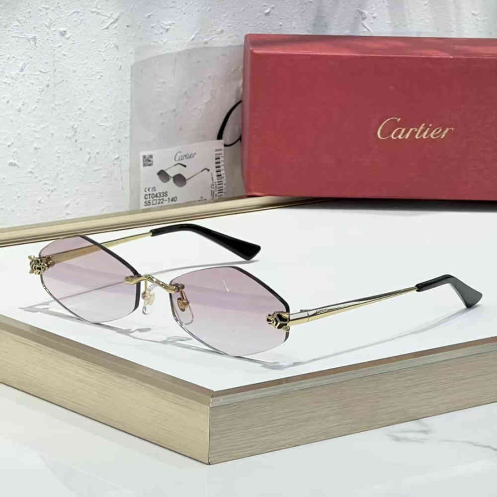 Pink Cartier Brown Luxury Sunglasses