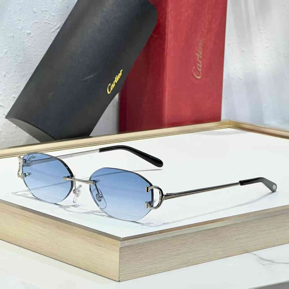 Blue Cartier Red Luxury Sunglasses