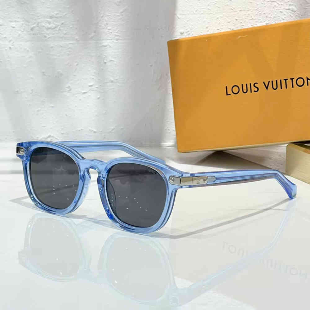 Blue Louis Vuitton Grey Premium Sunglasses