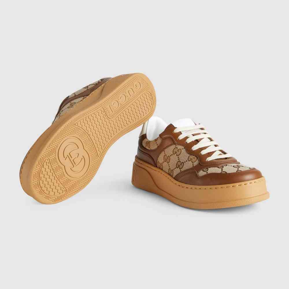 Women's GG Brown Trainer Sneaker-thumb-3