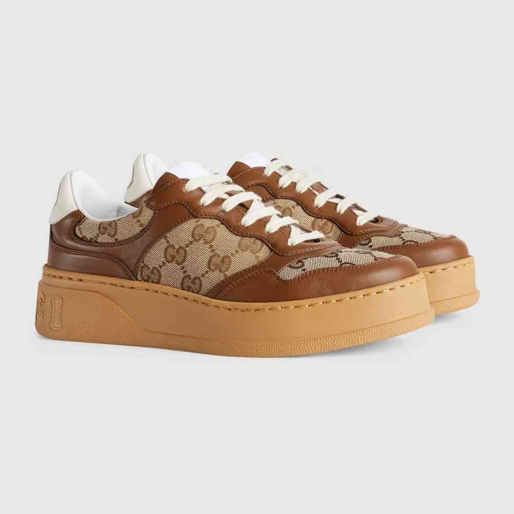 Women's GG Brown Trainer Sneaker-thumb-1