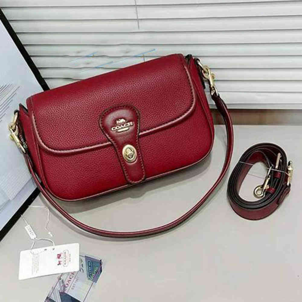 Red Coach Hadley Brown Shoulder Bag