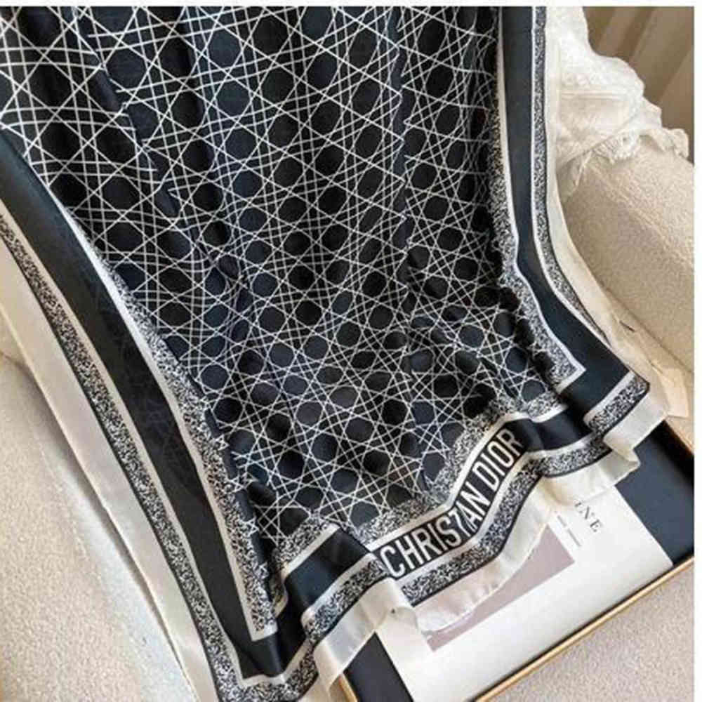 Black Christian Dior Premium Quality Blue Silk Stole