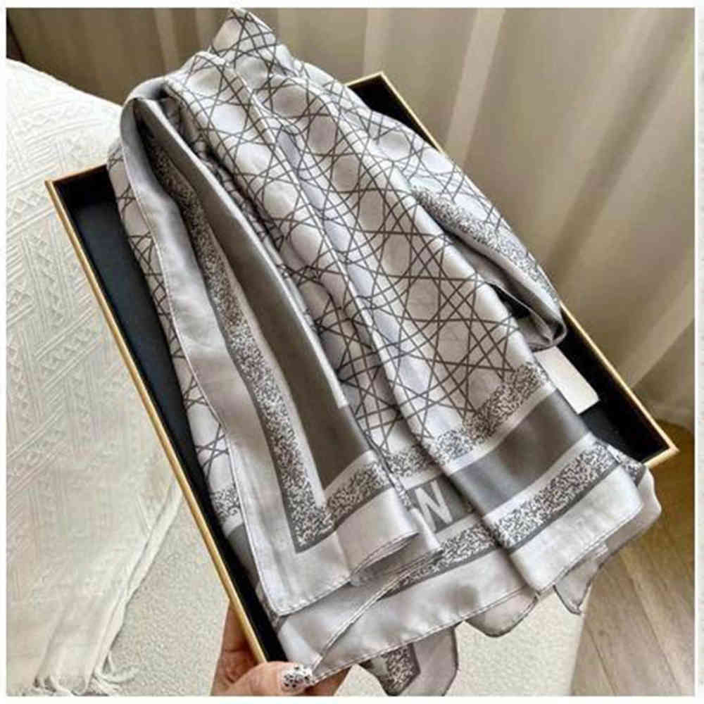 Christian Dior Premium Quality Grey Silk Stole-1