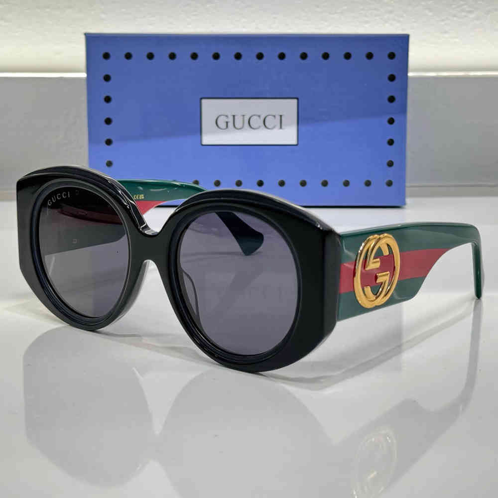 Black Gucci Green Premium Women's Sunglasses