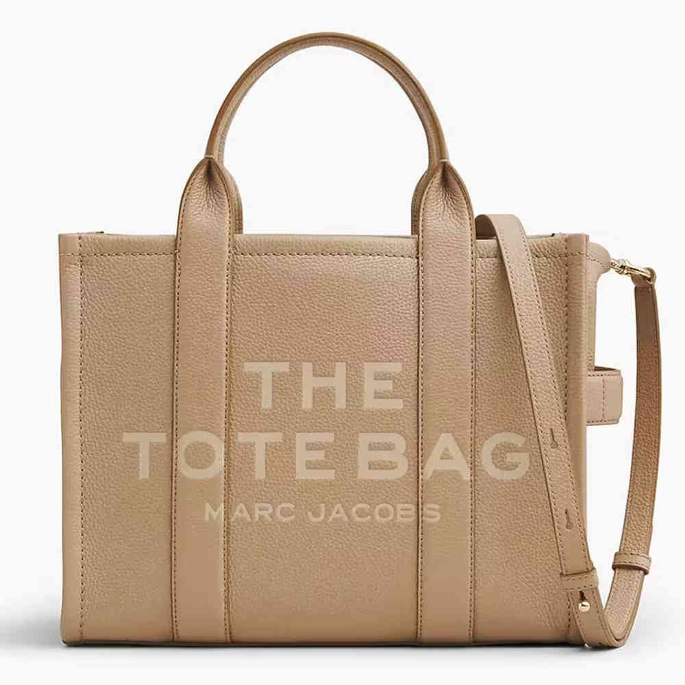Brown Marc Jacobs Grey Leather Medium Tote Bag