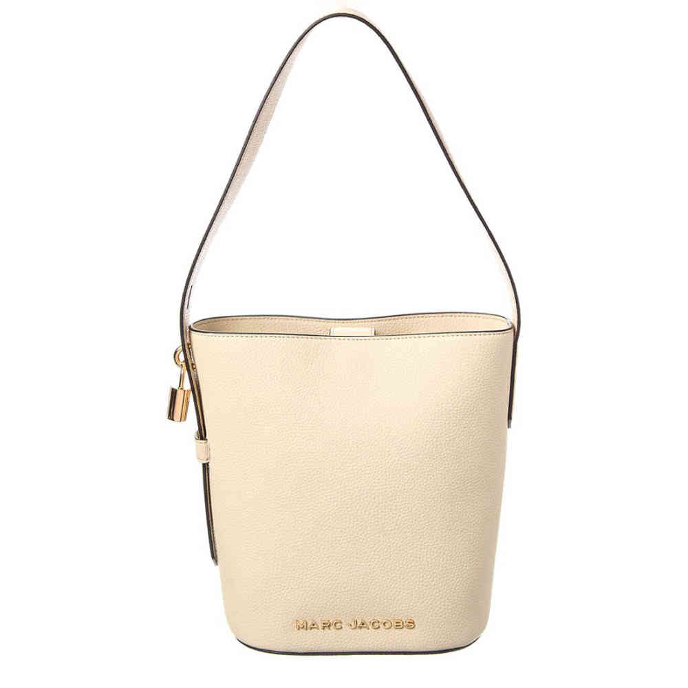 Cream Marc Jacobs Brown Leather Bucket Bag