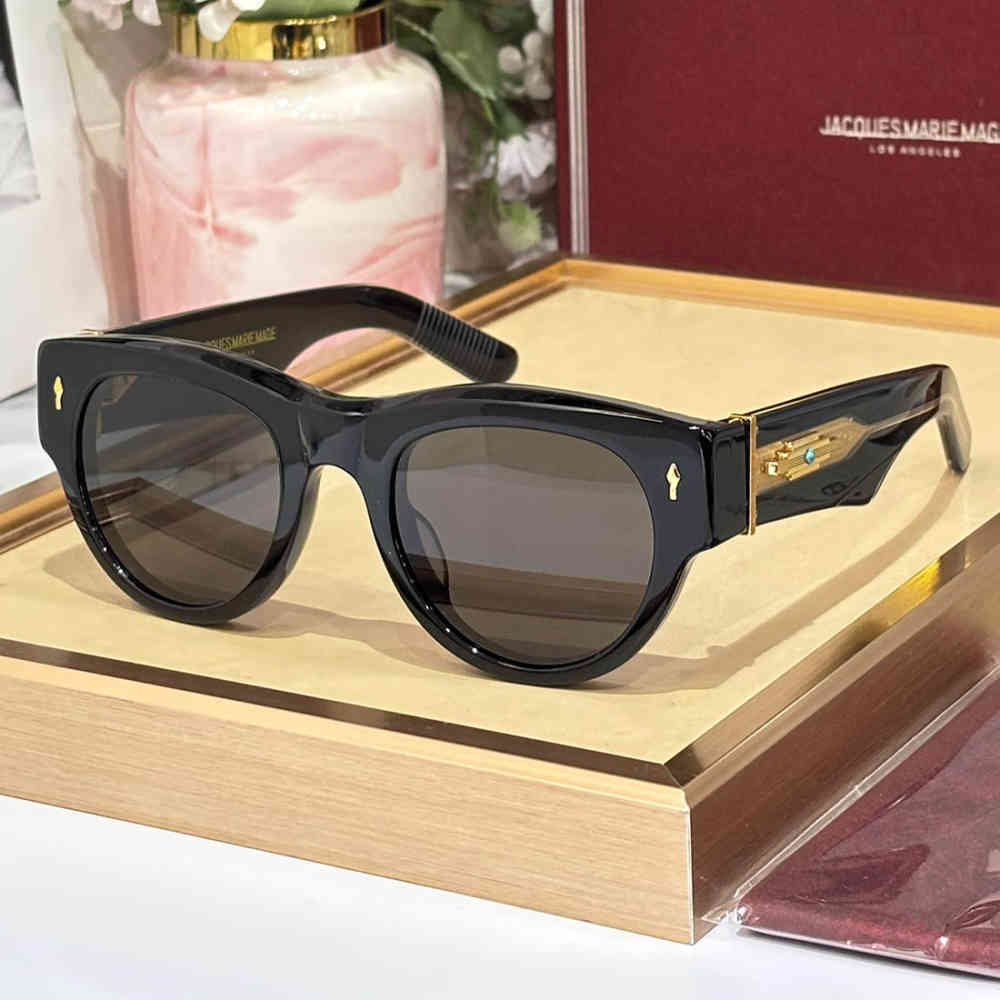 Black Jacques Marie Mage Last Frontier Rollingsun Brown Sunglasses