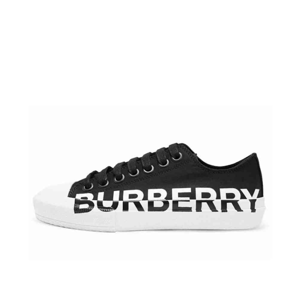 Burberry Logo Print Vintage Black Sneakers-1
