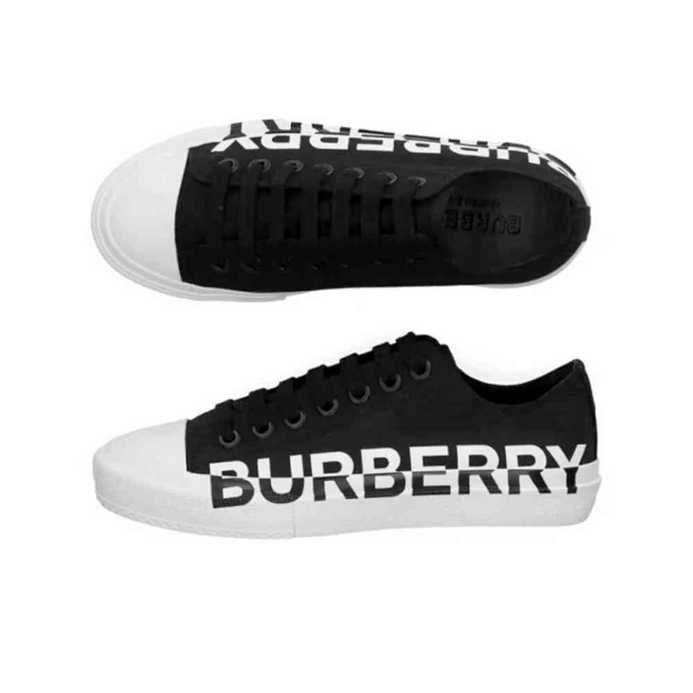 Burberry Logo Print Vintage Black Sneakers-3