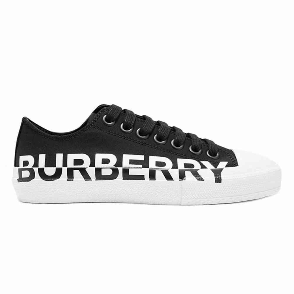 Burberry Logo Print Vintage Black Sneakers-4