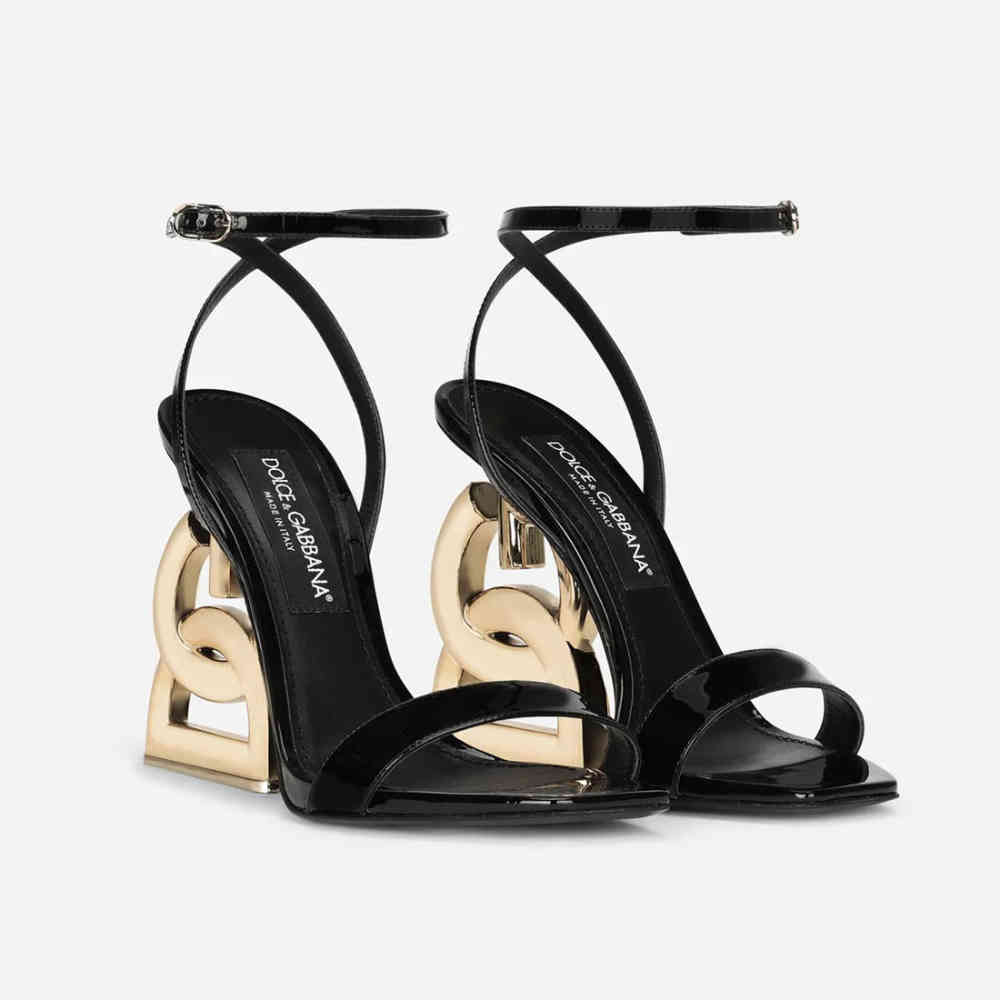 Dolce & Gabbana Pop Black Heel Sandals-thumb-0