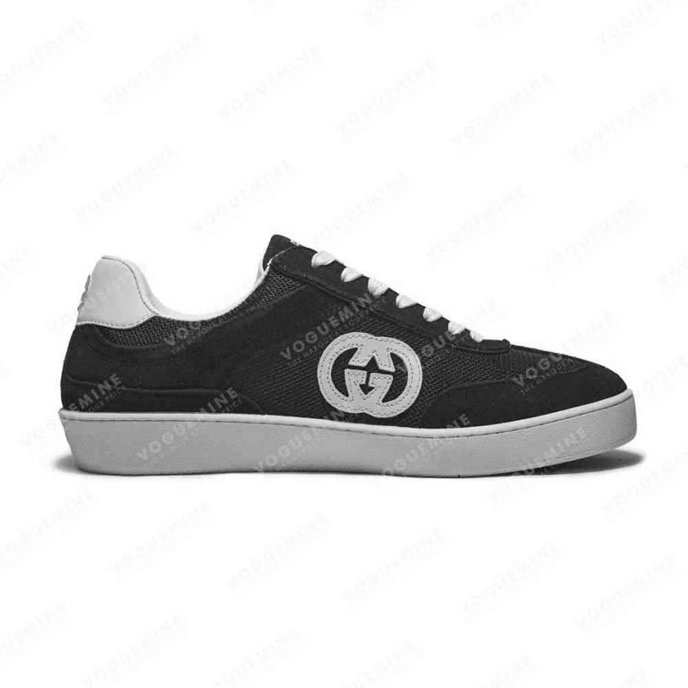 Gucci Black Men's Screener GG Trainer Sneakers-thumb-1