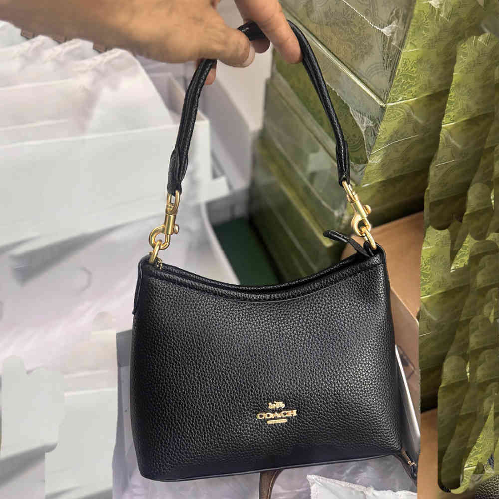 Coach Laurel Small Black Shoulder Bag-thumb-0