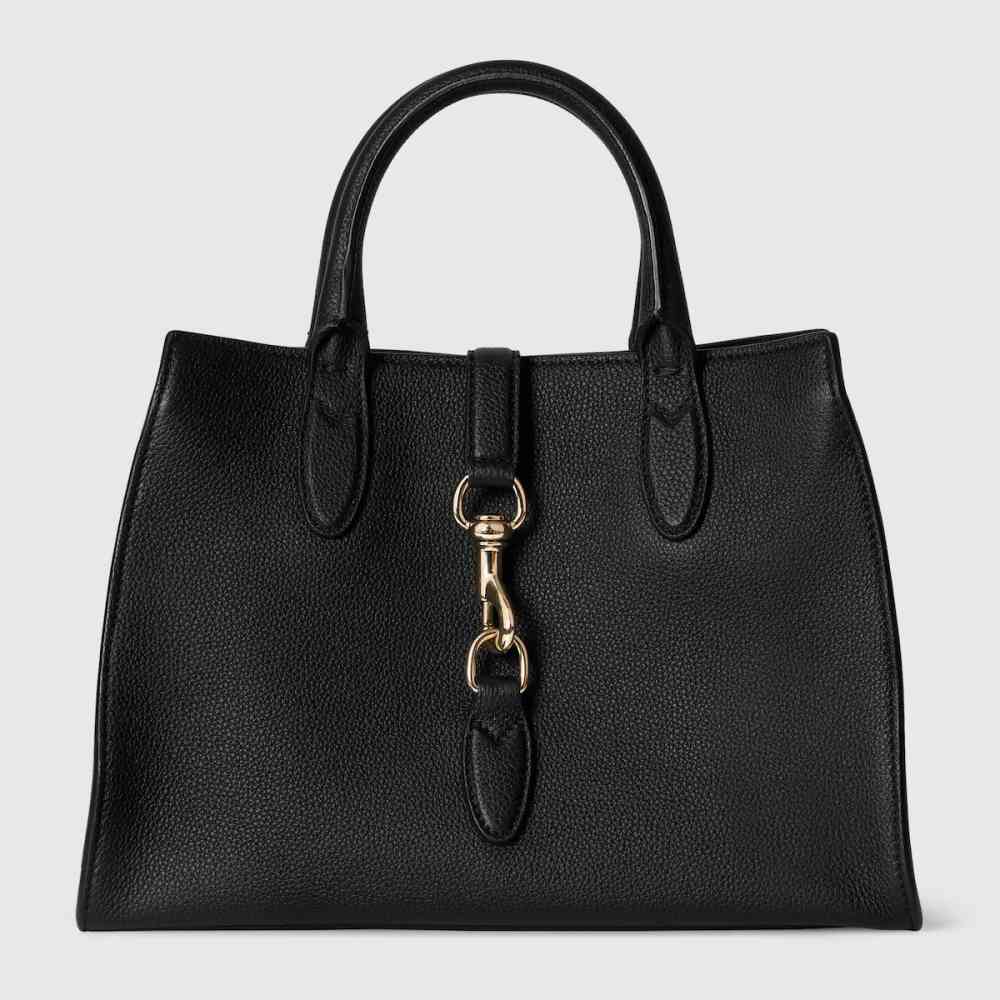 Gucci Hook Closure Black Tote Bag-8