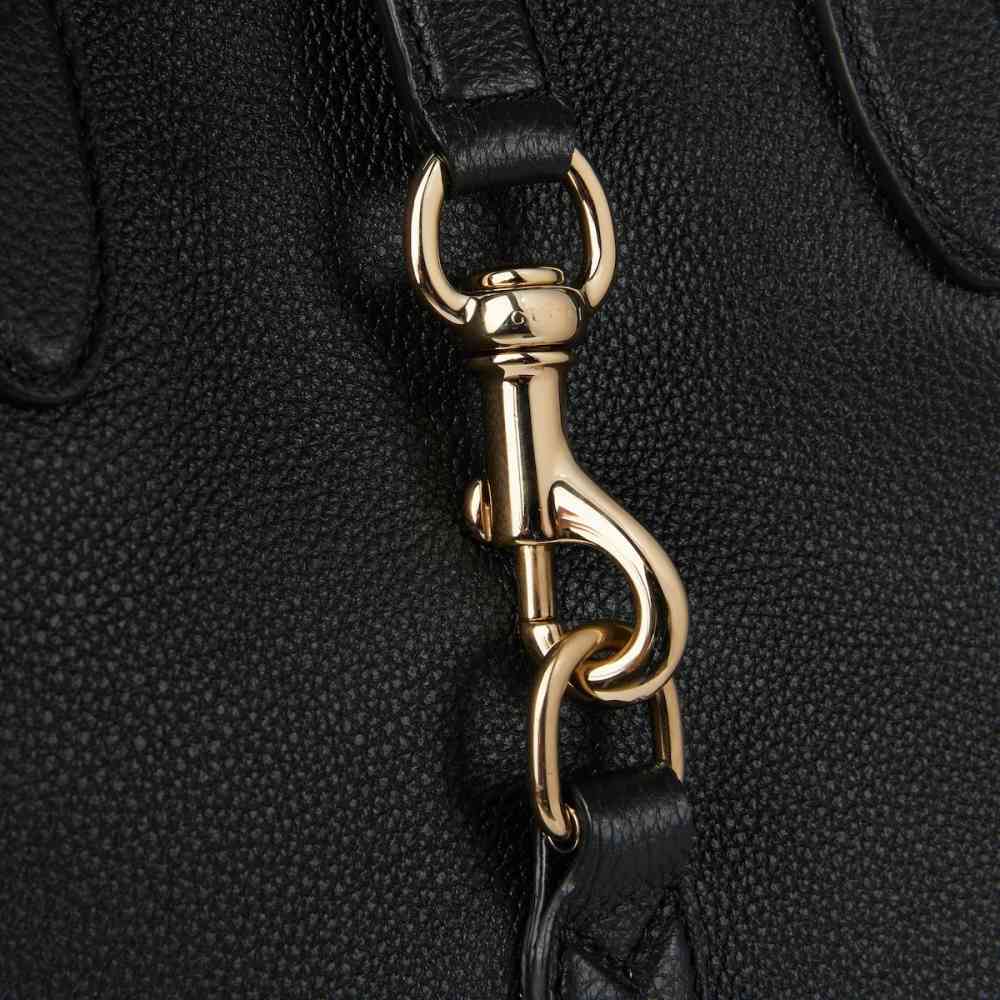 Gucci Hook Closure Black Tote Bag-7