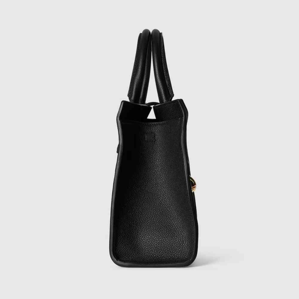 Gucci Hook Closure Black Tote Bag-5